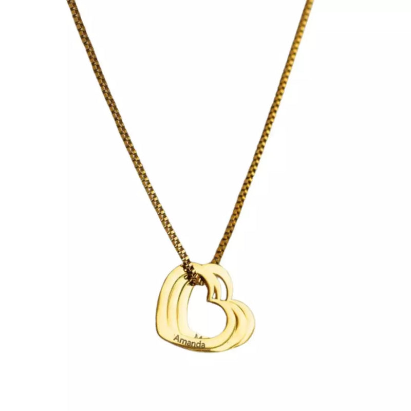 Collar Corazón de Madre Personalizable Bañado en Oro de 18k