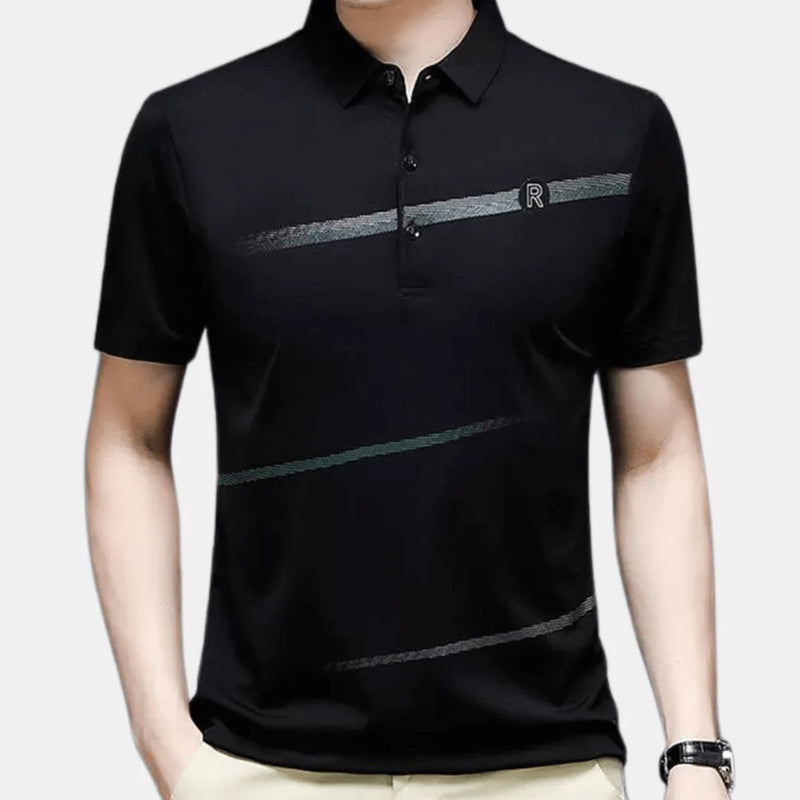 Polo Estampado - Negro