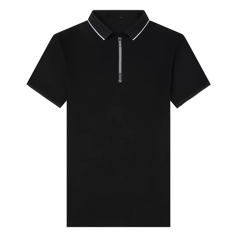 Polo con cremallera - Negro