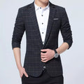 Blazer masculino a cuadros - Negro