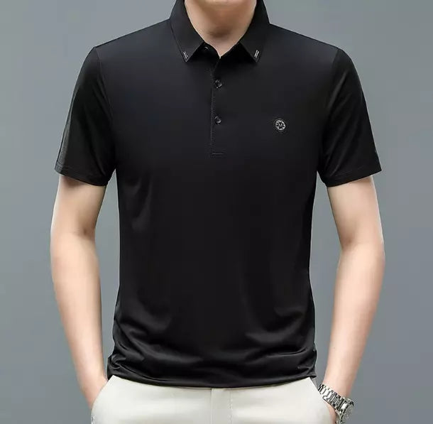 Polo Lisa Slim Fit de Seda Hielo