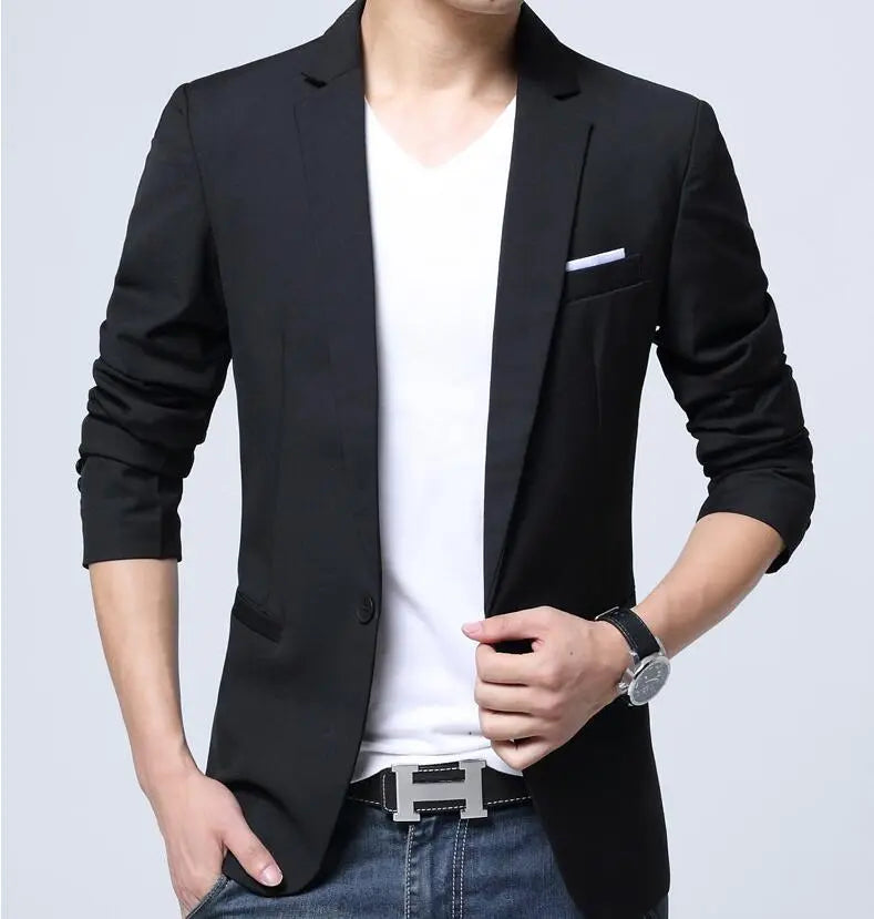 Blazer Masculino Liso - Negro